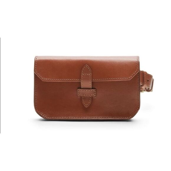 Banana Republic Heritage Leather Belt Bag in Cognac Brown / New No Tags - Picture 6 of 13